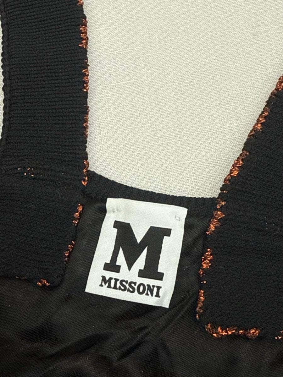 Pre - loved M MISSONI Brown Multicolor Knee Length Dress US2 at Reems Closet