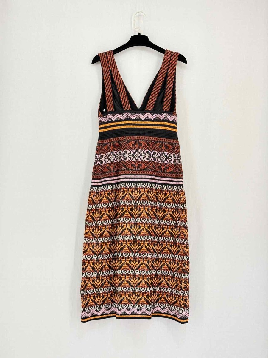 Pre-loved M MISSONI Brown Multicolor Size US 4 Midi Dress at Reems Closet