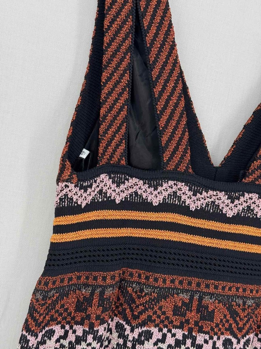 Pre-loved M MISSONI Brown Multicolor Size US 4 Midi Dress at Reems Closet