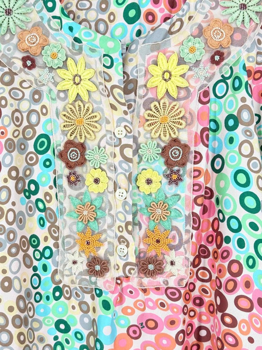 Pre - loved M MISSONI Embroidered Multicolor Size US 4 Short Dress at Reems Closet