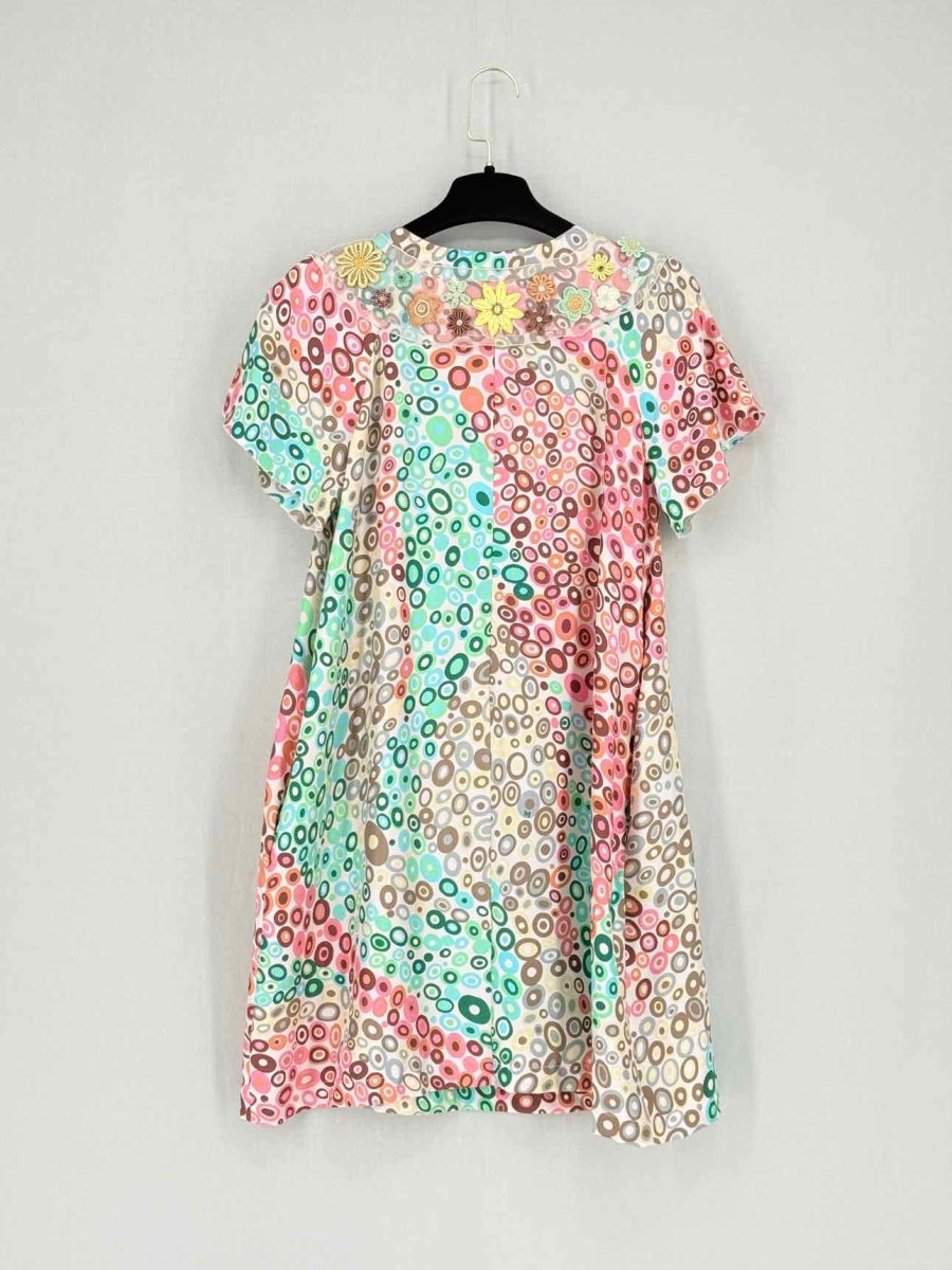 Pre - loved M MISSONI Embroidered Multicolor Size US 4 Short Dress at Reems Closet