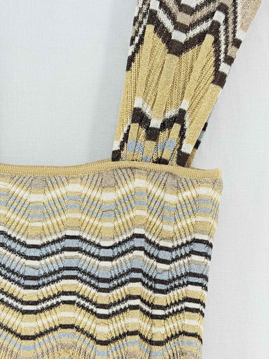Pre-loved M MISSONI Gold Multicolor Zigzag Size US 6/4 Outfit Set at Reems Closet