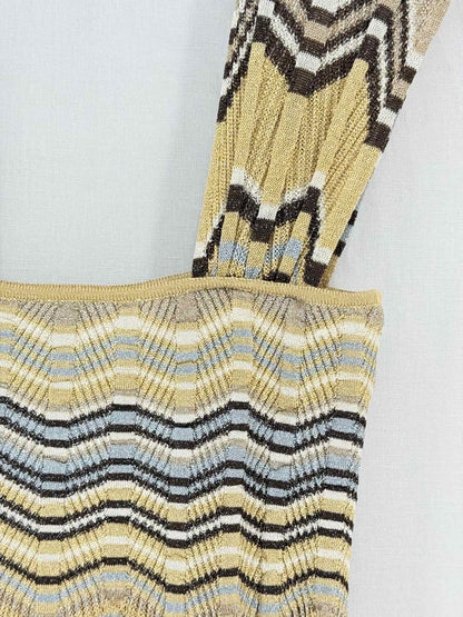 Pre-loved M MISSONI Gold Multicolor Zigzag Size US 6/4 Outfit Set at Reems Closet