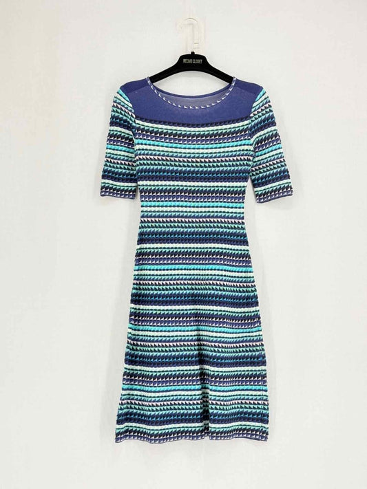 Pre - loved M MISSONI Green Multicolor Size Small Short Dress at Reems Closet