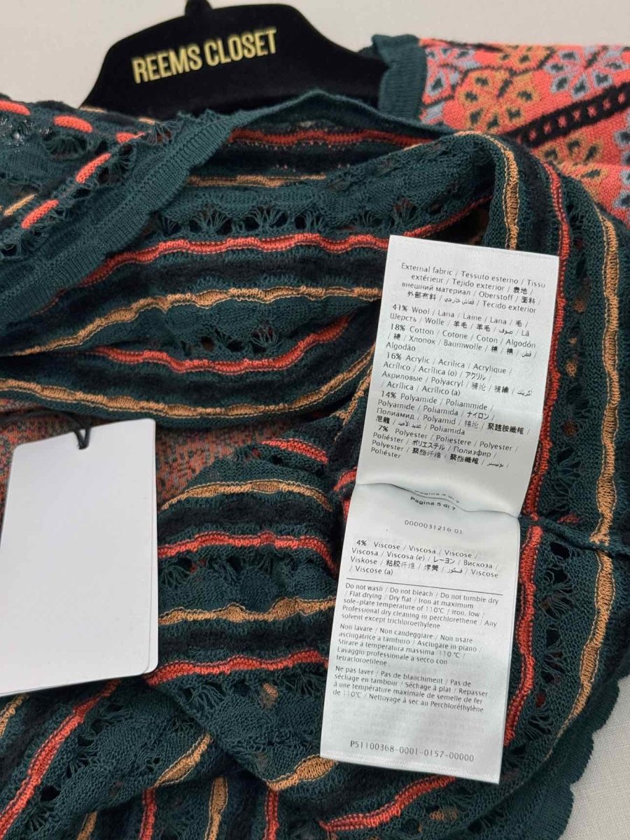 Pre-loved M MISSONI Green Multicolor Size US 8 Sweater at Reems Closet