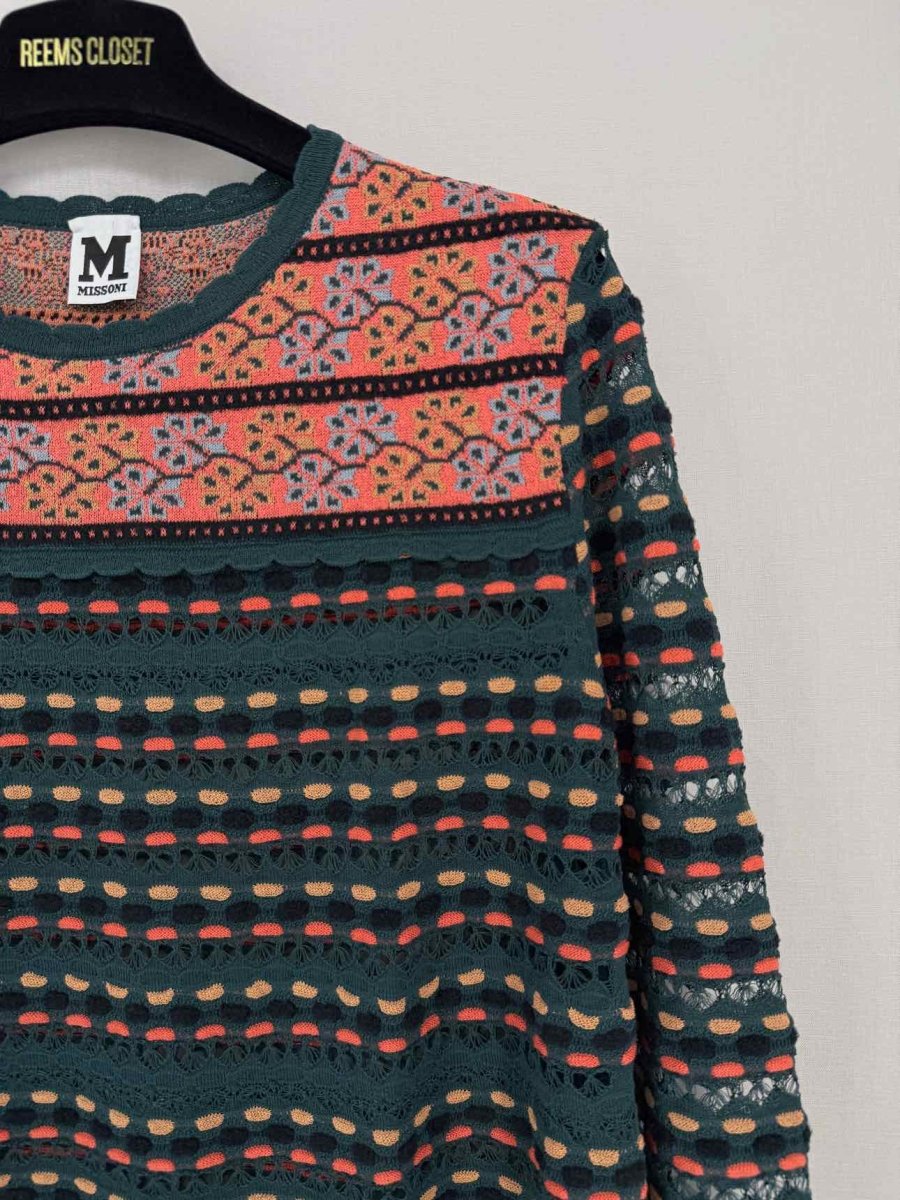 Pre-loved M MISSONI Green Multicolor Size US 8 Sweater at Reems Closet