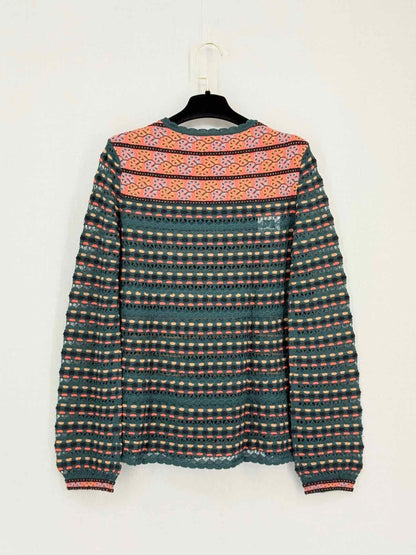 Pre-loved M MISSONI Green Multicolor Size US 8 Sweater at Reems Closet