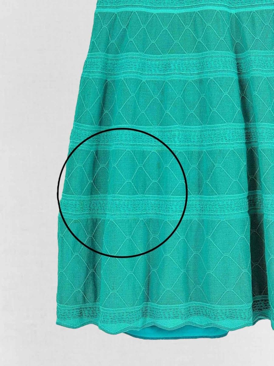 Pre - loved M MISSONI Green Size US 4 Short Dress at Reems Closet