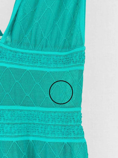 Pre - loved M MISSONI Green Size US 4 Short Dress at Reems Closet