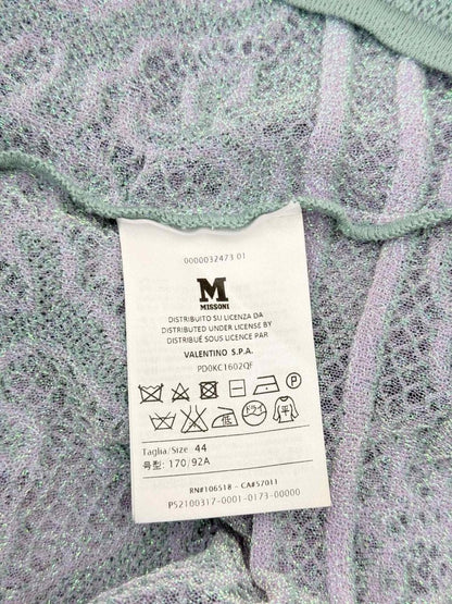 Pre-loved M MISSONI Green w/ Pink Sparkling Size US 8 Top at Reems Closet