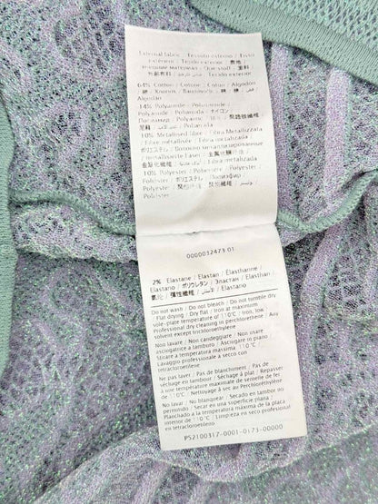 Pre-loved M MISSONI Green w/ Pink Sparkling Size US 8 Top at Reems Closet