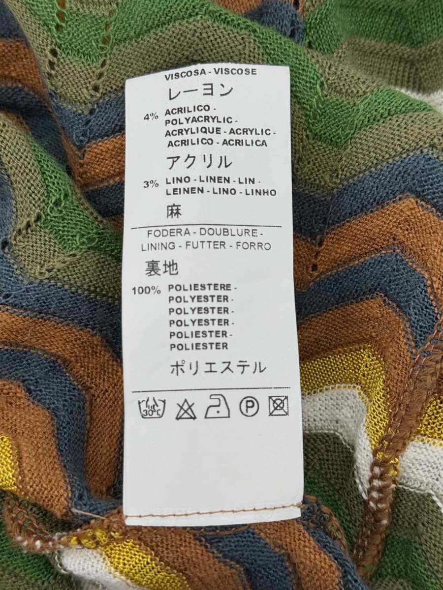 Pre-loved M MISSONI Khaki Multicolor Wavy Size US 6 Long Dress at Reems Closet