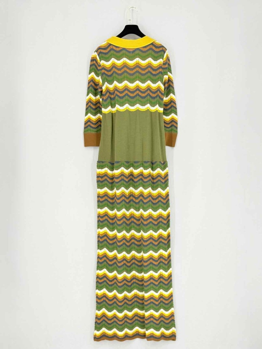 Pre-loved M MISSONI Khaki Multicolor Wavy Size US 6 Long Dress at Reems Closet