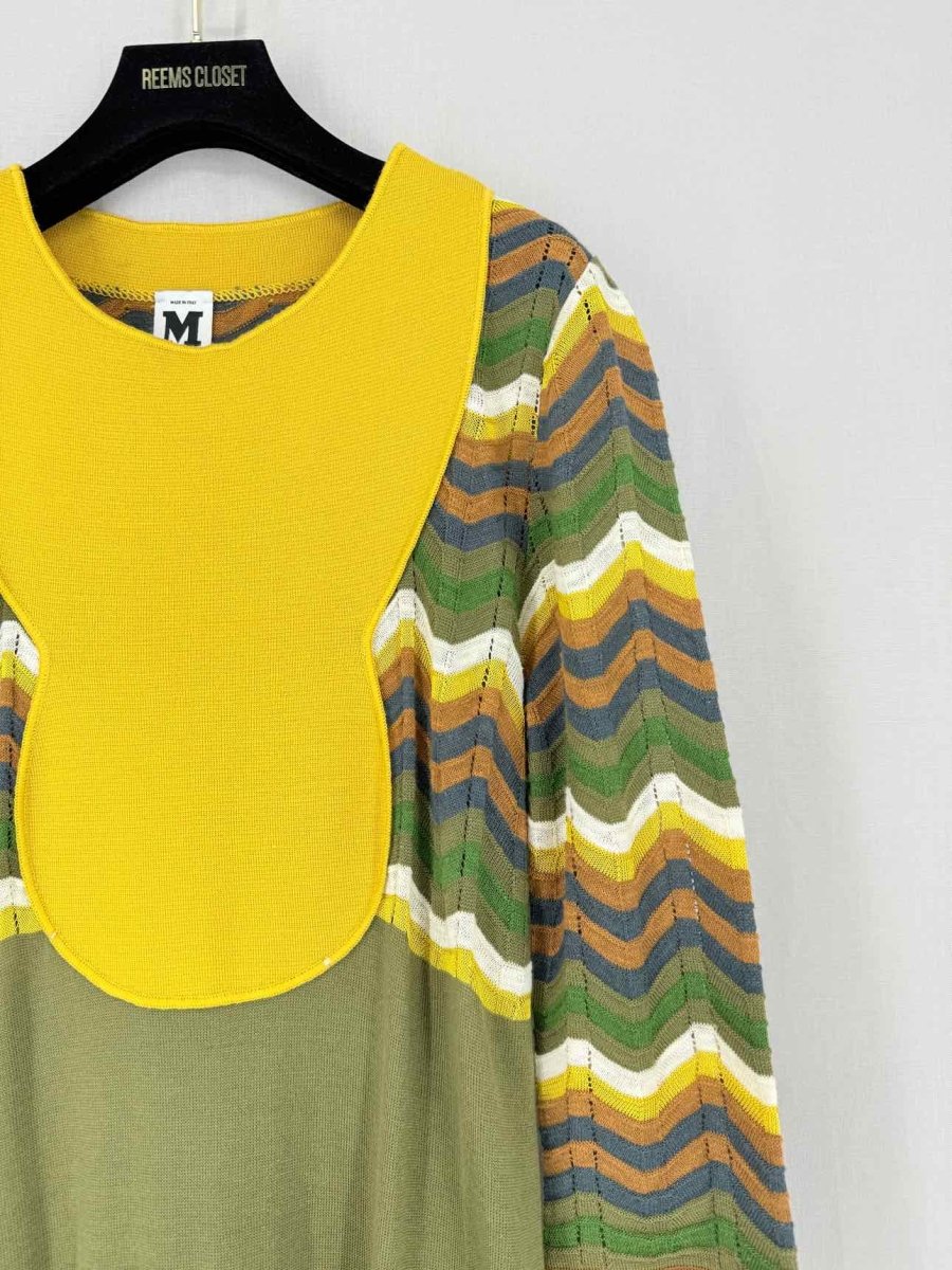 Pre-loved M MISSONI Khaki Multicolor Wavy Size US 6 Long Dress at Reems Closet