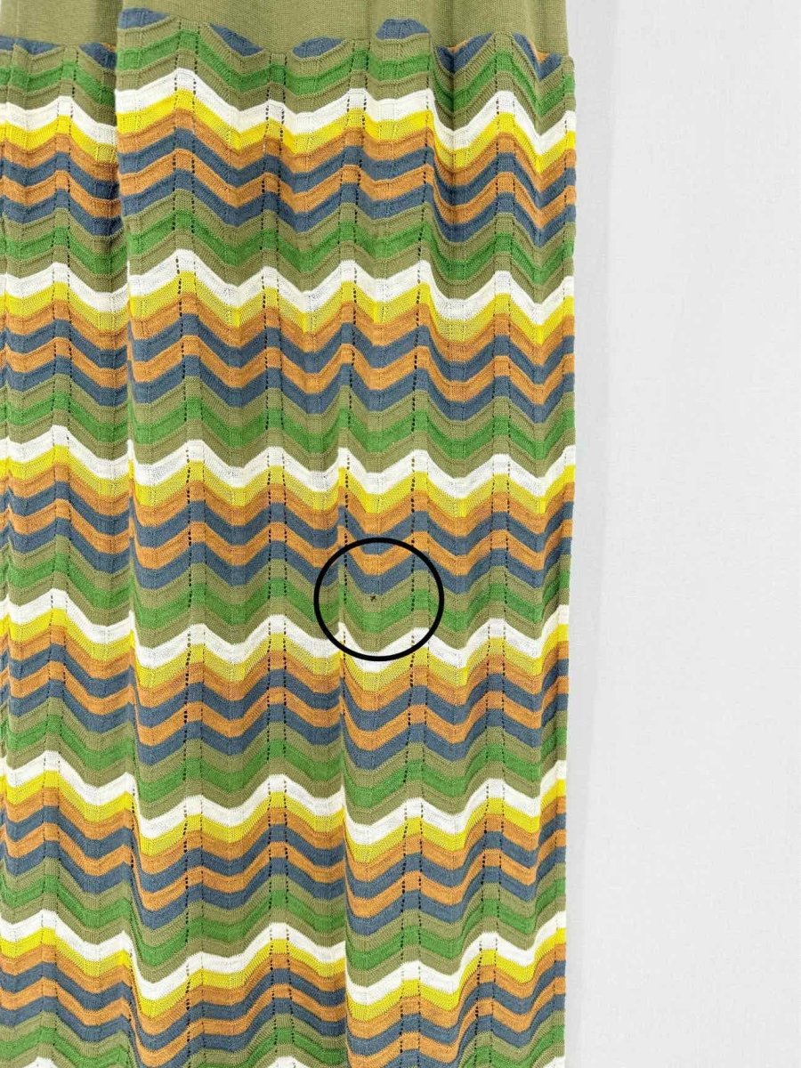 Pre-loved M MISSONI Khaki Multicolor Wavy Size US 6 Long Dress at Reems Closet