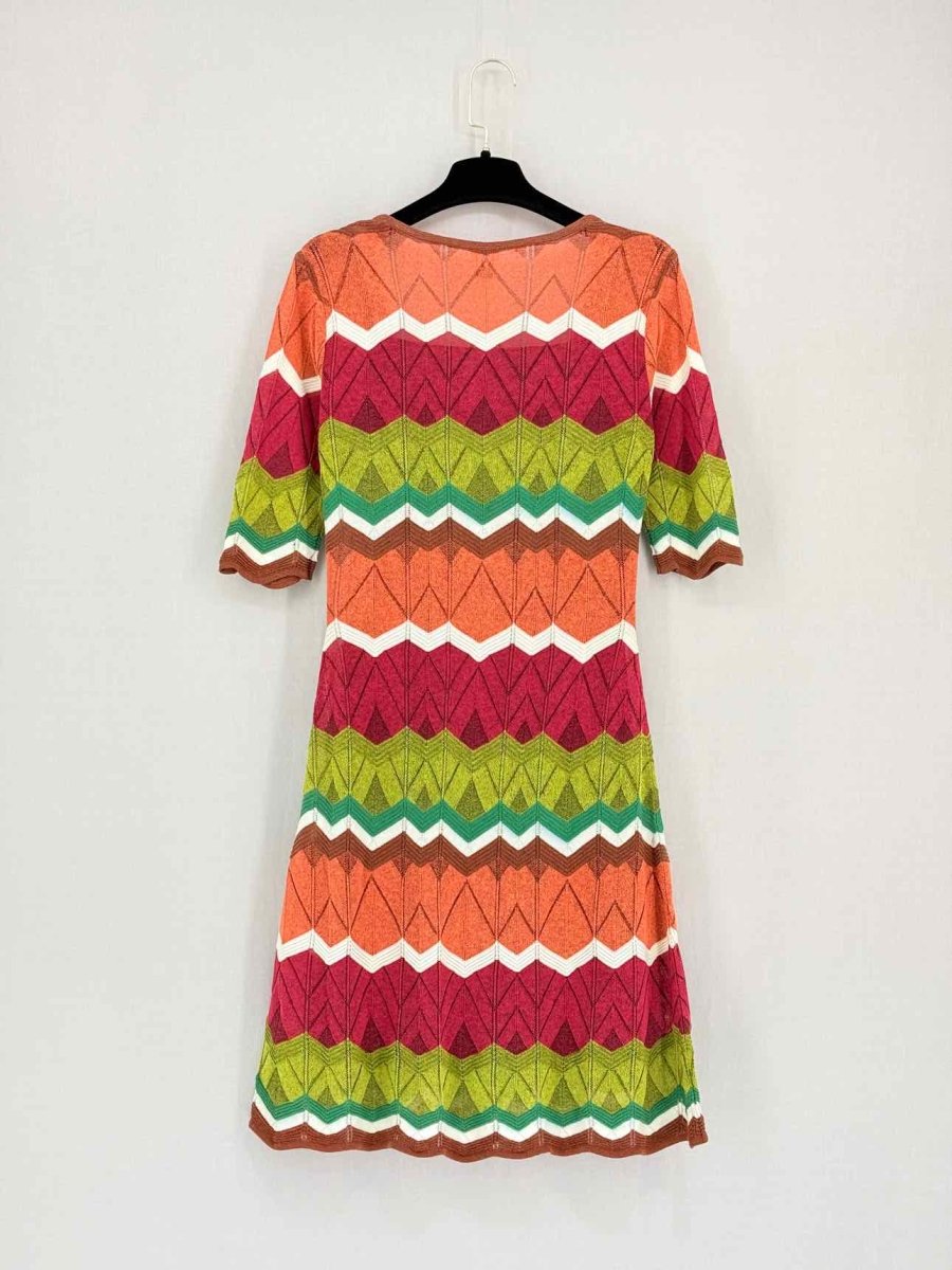 Pre-loved M MISSONI Orange Multicolor Size US 6 Knee Length Dress at Reems Closet