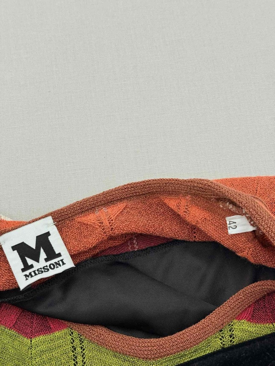 Pre-loved M MISSONI Orange Multicolor Size US 6 Knee Length Dress at Reems Closet