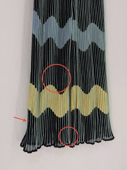 Pre - loved M MISSONI Palazzo Black Multicolor Size US 10 Pants at Reems Closet