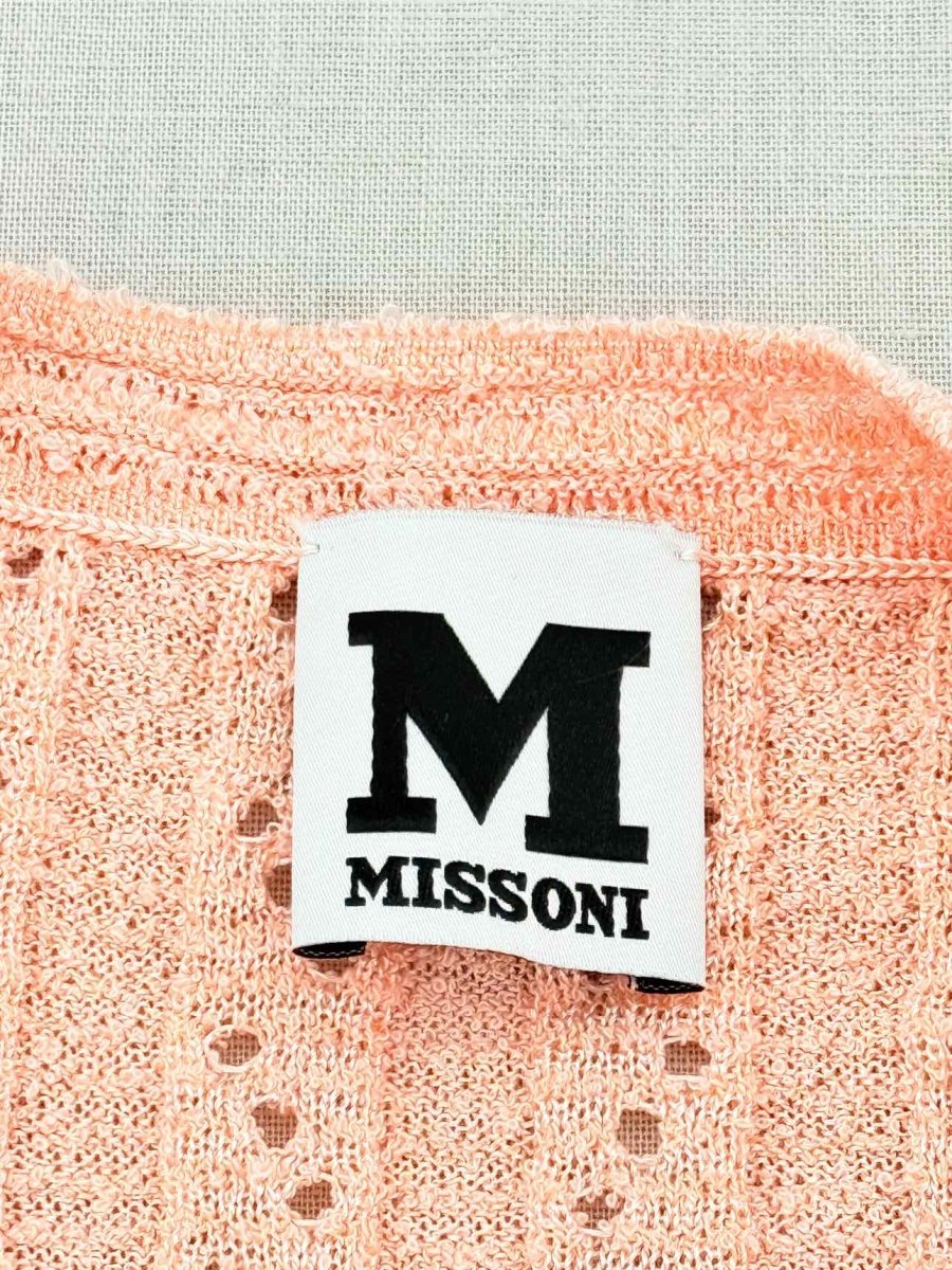 Pre - loved M MISSONI Peach Wavy 2 PC Top at Reems Closet