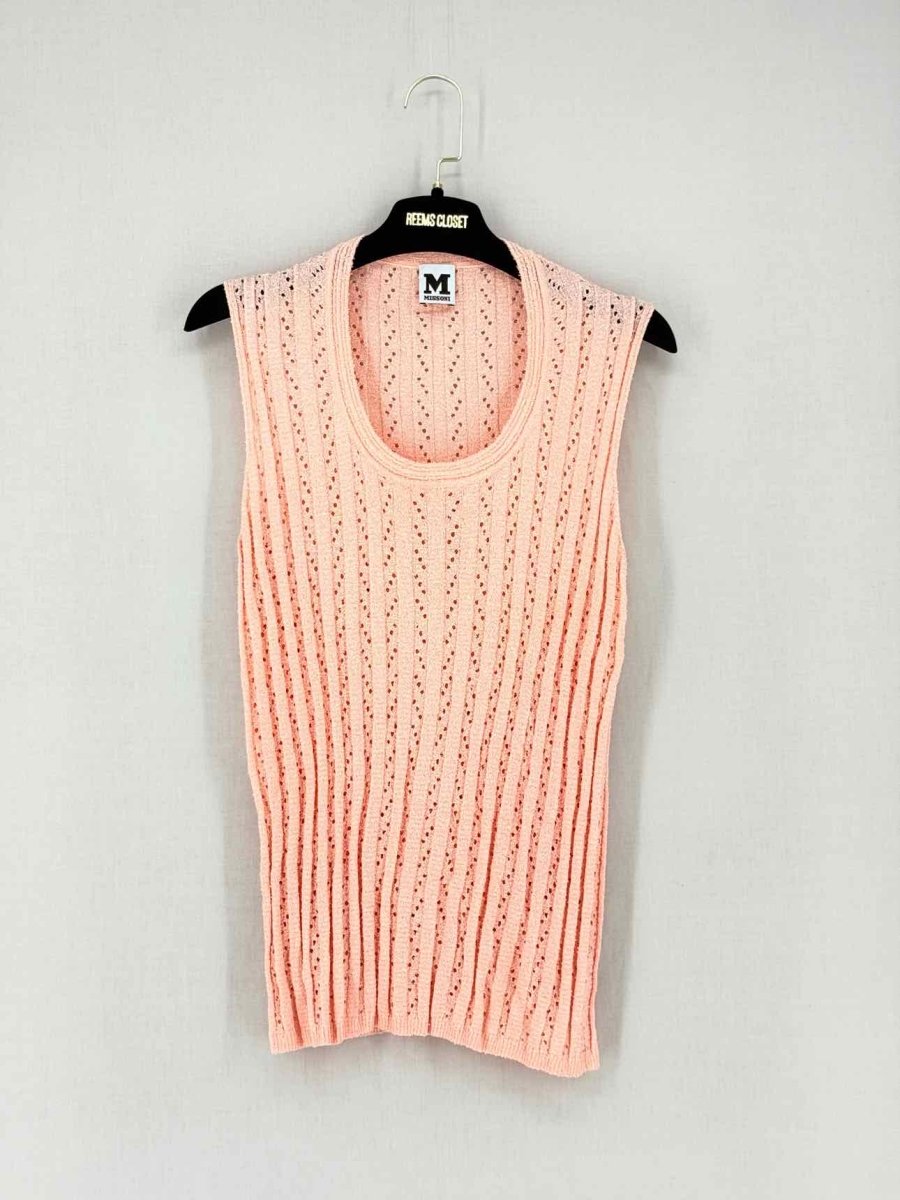 Pre - loved M MISSONI Peach Wavy 2 PC Top at Reems Closet