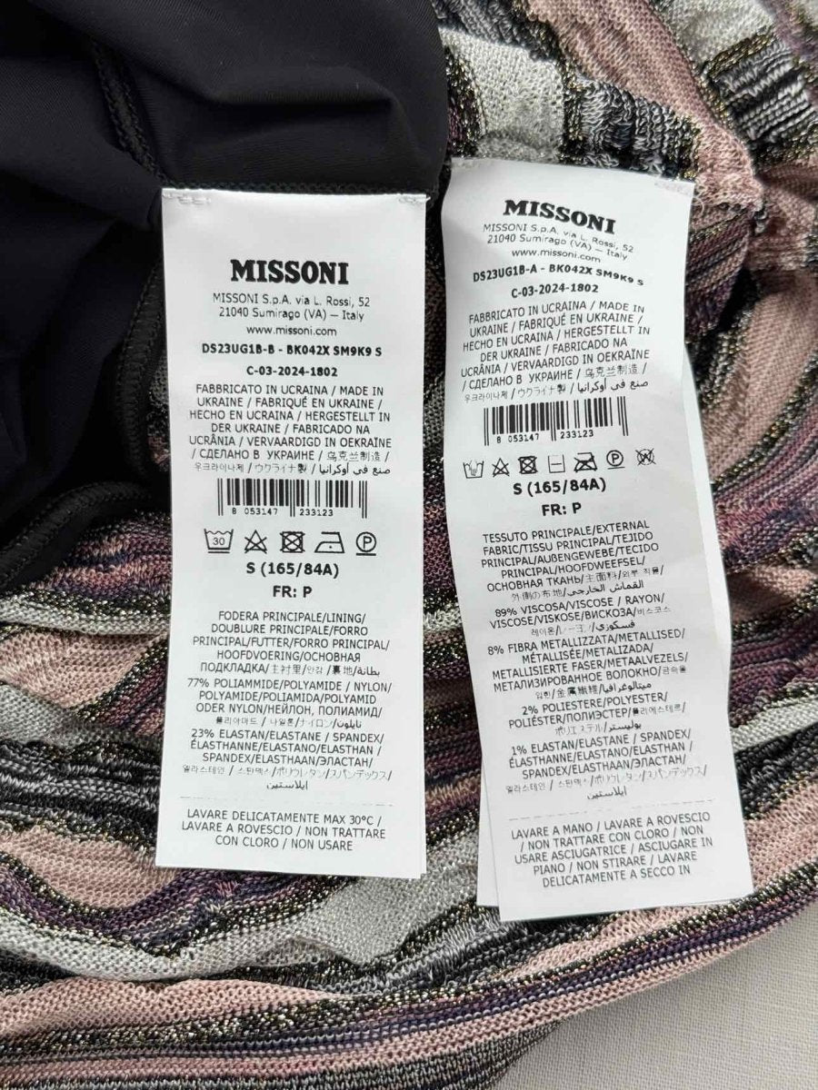 Pre - loved M MISSONI Pink Multicolor Size Small Short Dress at Reems Closet