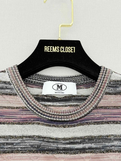 Pre - loved M MISSONI Pink Multicolor Size Small Short Dress at Reems Closet