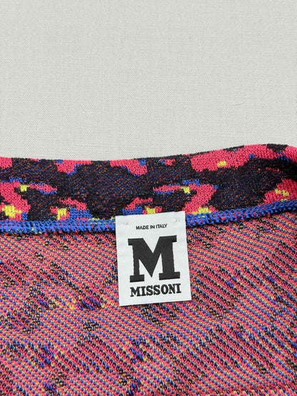 Pre-loved M MISSONI Pink Multicolor Size US 4 Knee Length Skirt at Reems Closet