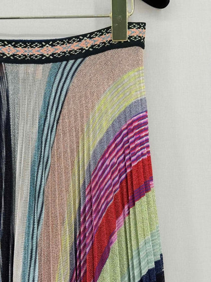 Pre - loved M MISSONI Red Multicolor Size US 2 Midi Skirt at Reems Closet