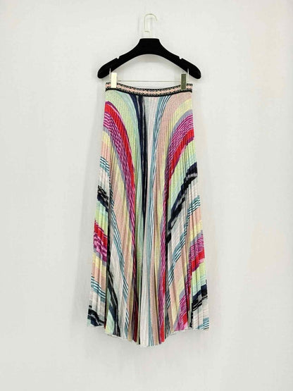 Pre - loved M MISSONI Red Multicolor Size US 2 Midi Skirt at Reems Closet