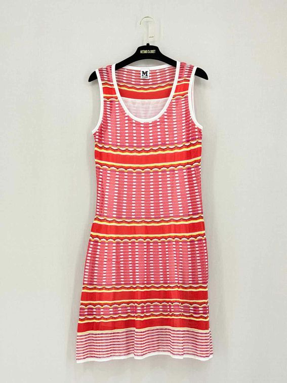 Pre-loved M MISSONI Red Multicolor Size US 8 Knee Length Dress at Reems Closet