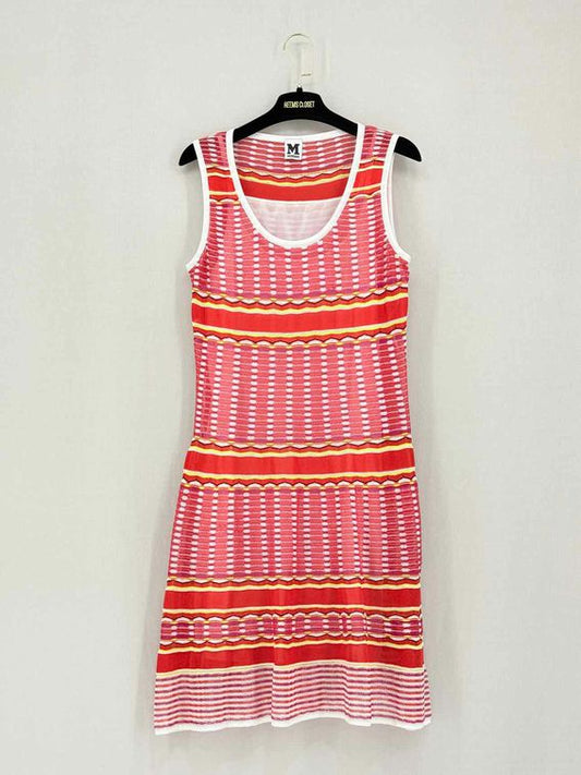 Pre-loved M MISSONI Red Multicolor Size US 8 Knee Length Dress at Reems Closet
