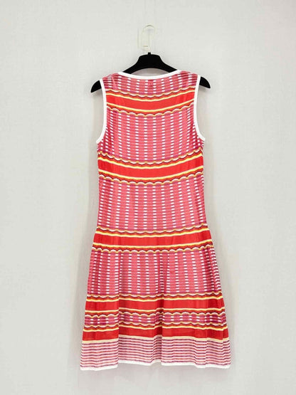 Pre-loved M MISSONI Red Multicolor Size US 8 Knee Length Dress at Reems Closet
