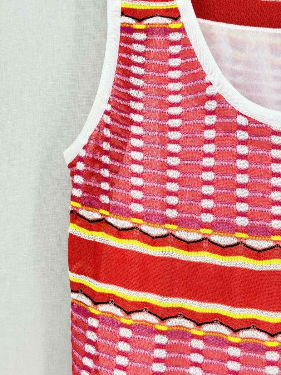 Pre-loved M MISSONI Red Multicolor Size US 8 Knee Length Dress at Reems Closet