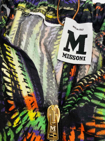 Pre-loved M MISSONI Strapless Black Multicolor Printed Jumpsuit from Reems Closet