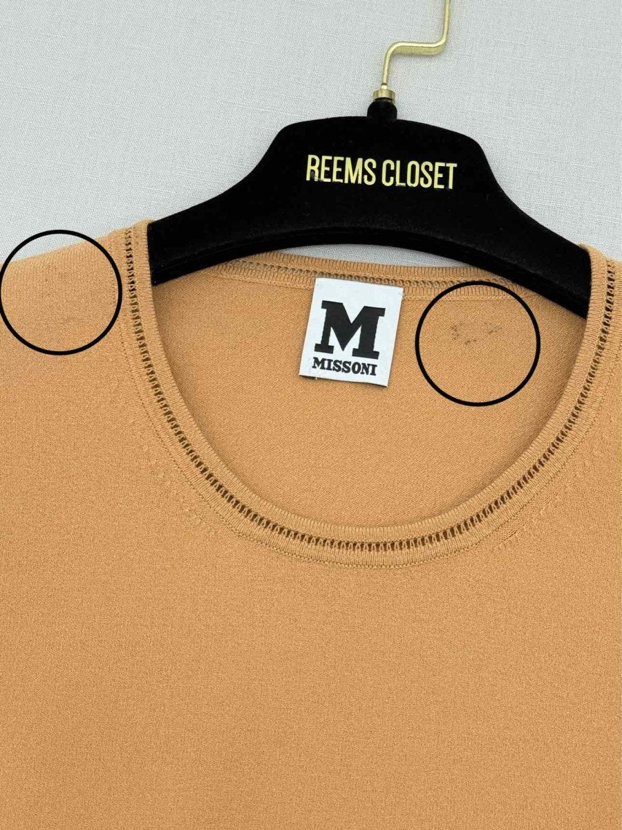Pre-loved M MISSONI Tan Size US 12 Sweatshirt at Reems Closet
