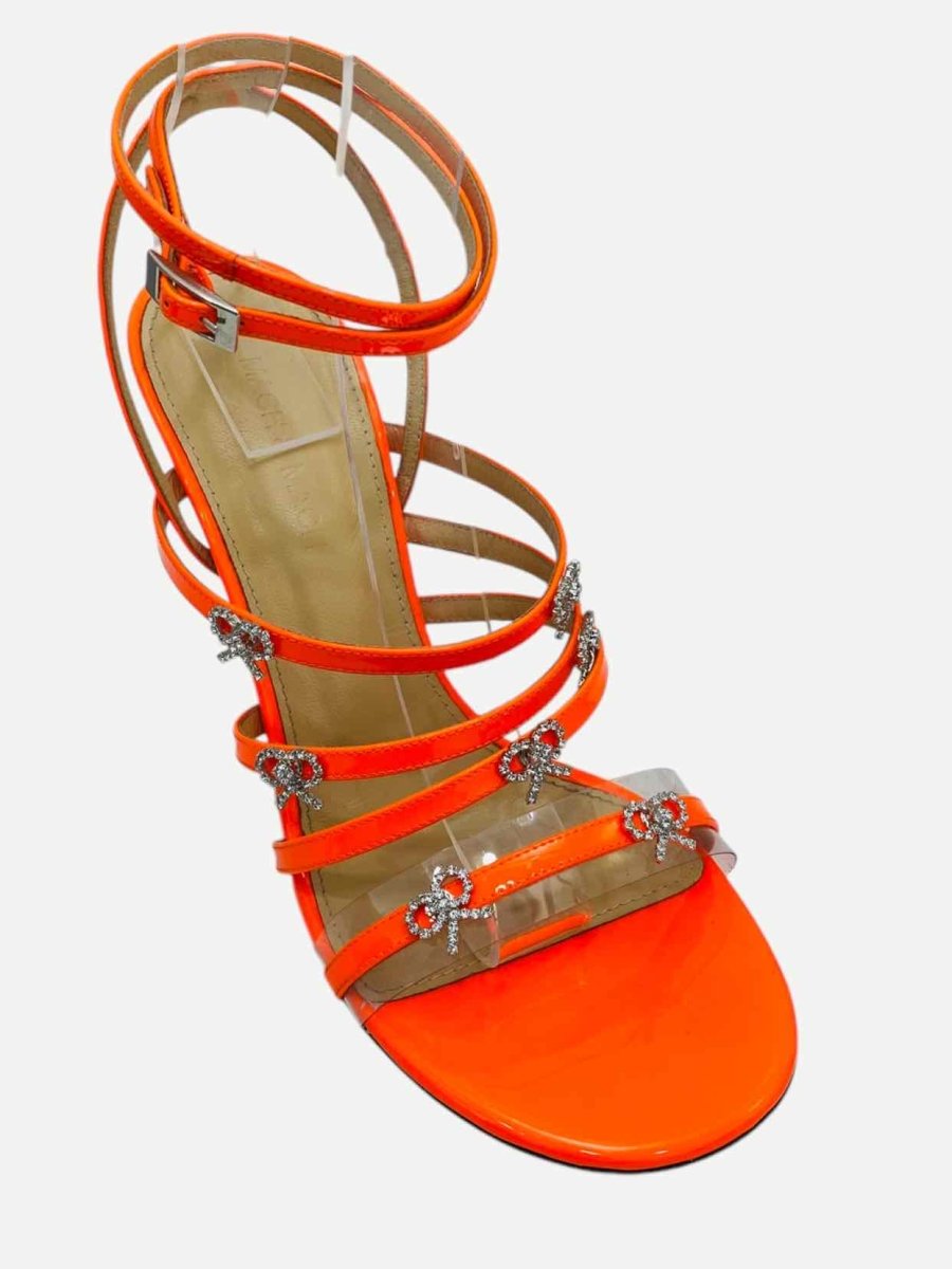 Pre - loved MACH & MACH Camille Orange Heeled Sandals 39 at Reems Closet