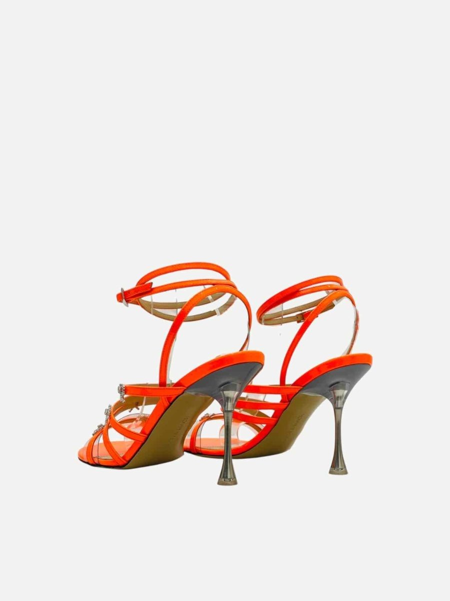 Pre - loved MACH & MACH Camille Orange Heeled Sandals 39 at Reems Closet