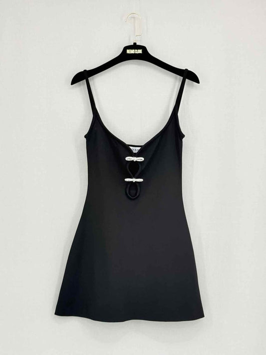 Pre - loved MACH & MACH Crystal Bow Black Size US 6 Short Dress at Reems Closet