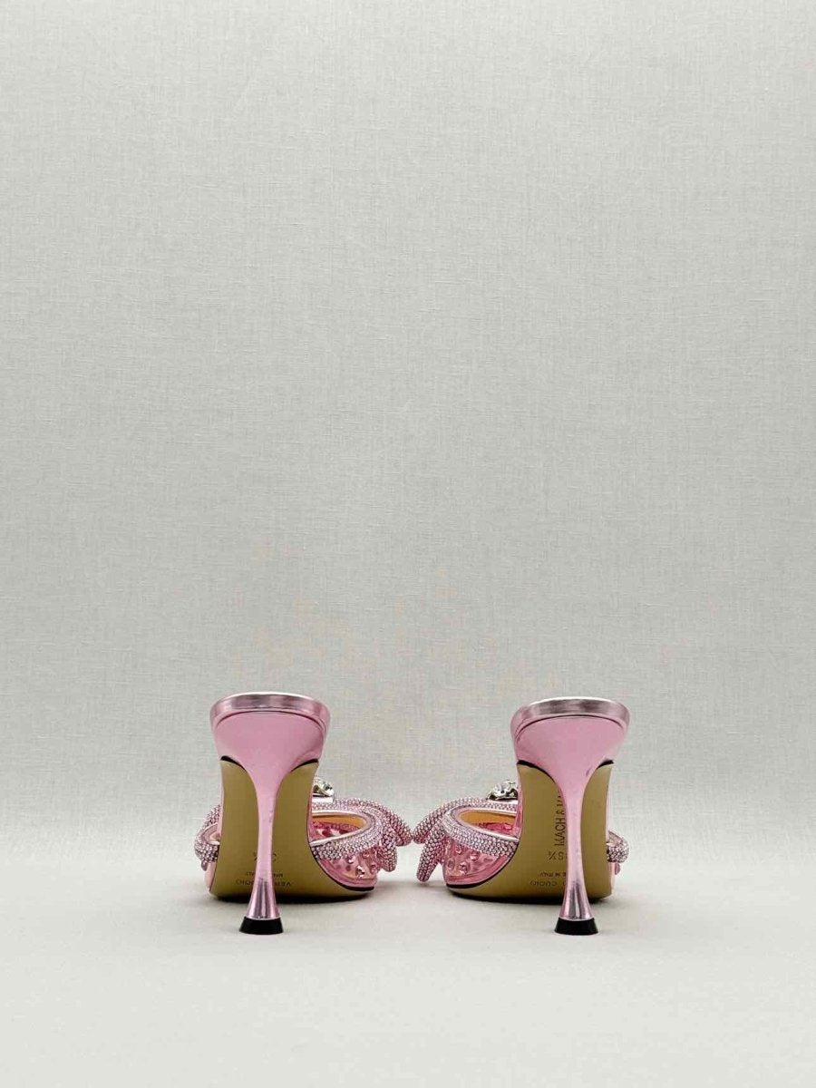 Pre - loved MACH & MACH Double Bow Pink Size EU 36.5 Mules at Reems Closet