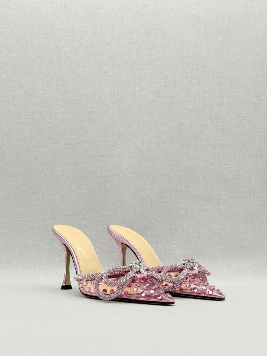 Pre - loved MACH & MACH Double Bow Pink Size EU 36.5 Mules at Reems Closet