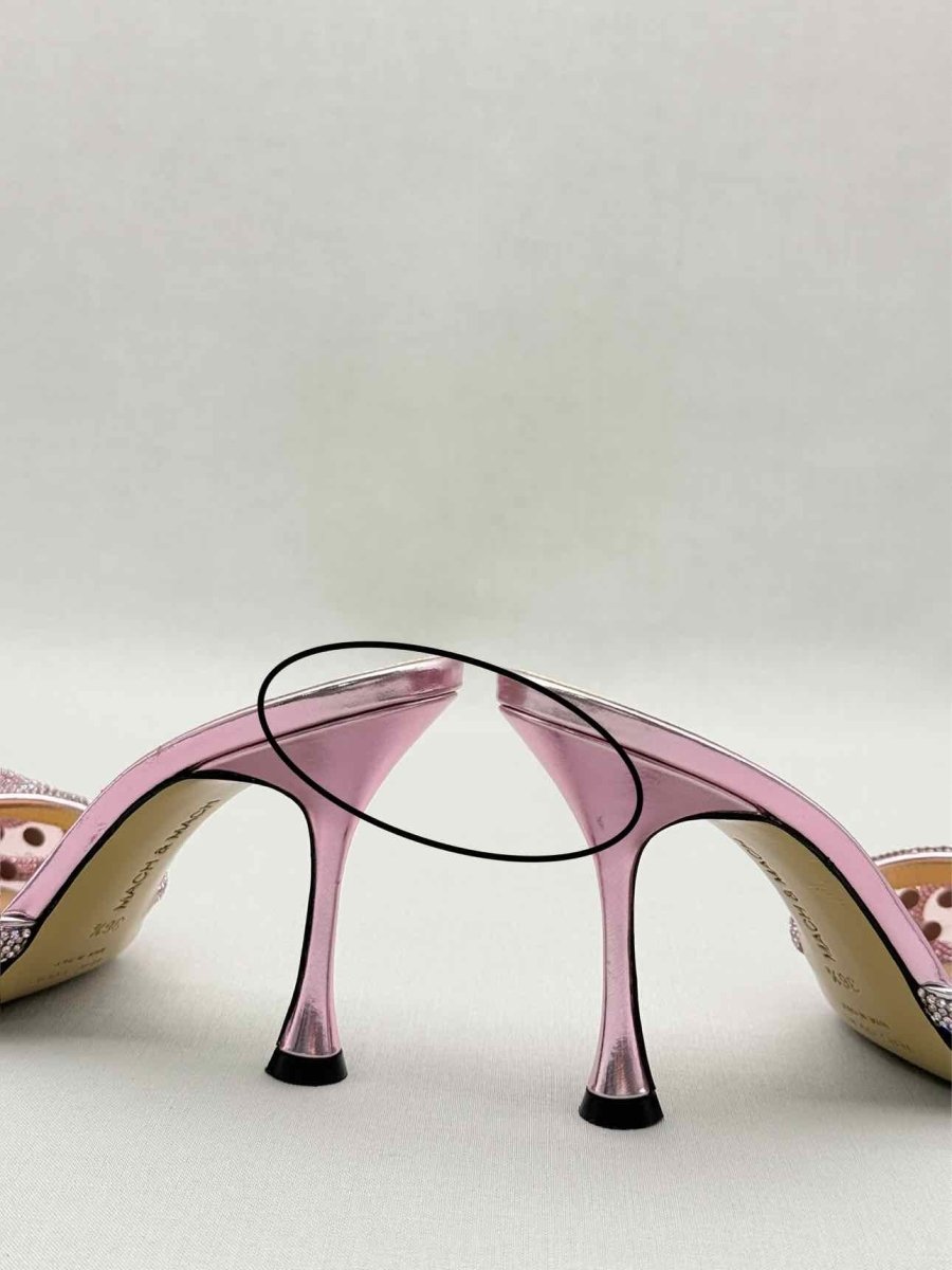 Pre - loved MACH & MACH Double Bow Pink Size EU 36.5 Mules at Reems Closet