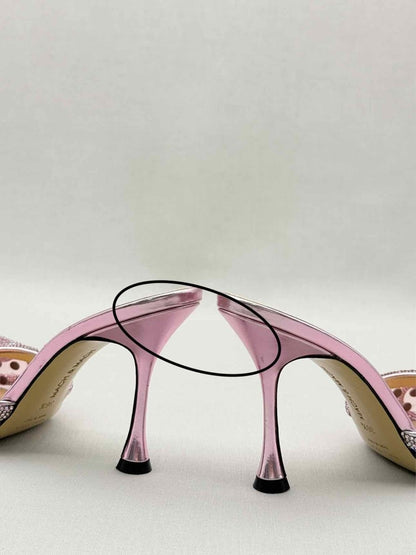 Pre - loved MACH & MACH Double Bow Pink Size EU 36.5 Mules at Reems Closet