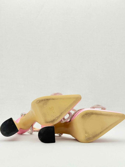 Pre - loved MACH & MACH Double Bow Pink Size EU 38 Heeled Sandals at Reems Closet