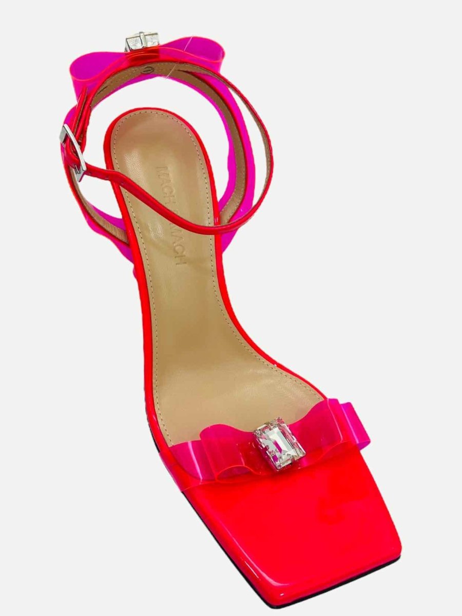 Pre - loved MACH & MACH French Bow Pink Heeled Sandals 38 at Reems Closet