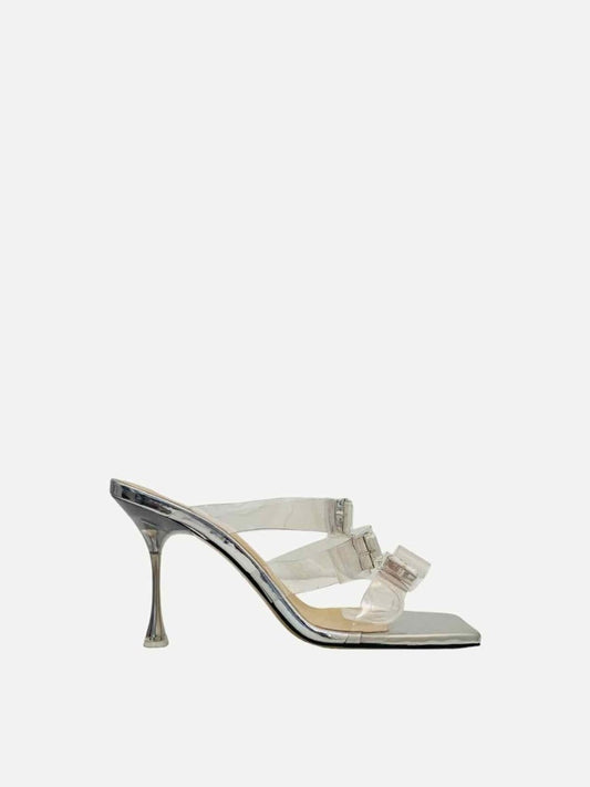 Pre - loved MACH & MACH French Transparent Triple Bow Mules at Reems Closet