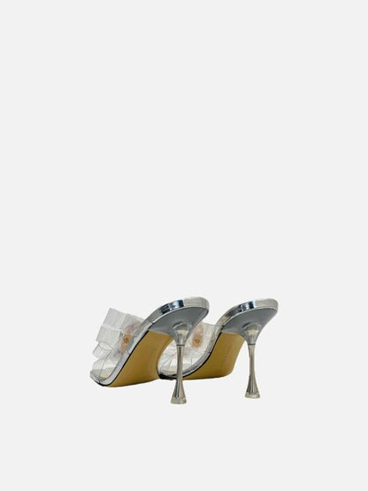 Pre - loved MACH & MACH French Transparent Triple Bow Mules at Reems Closet