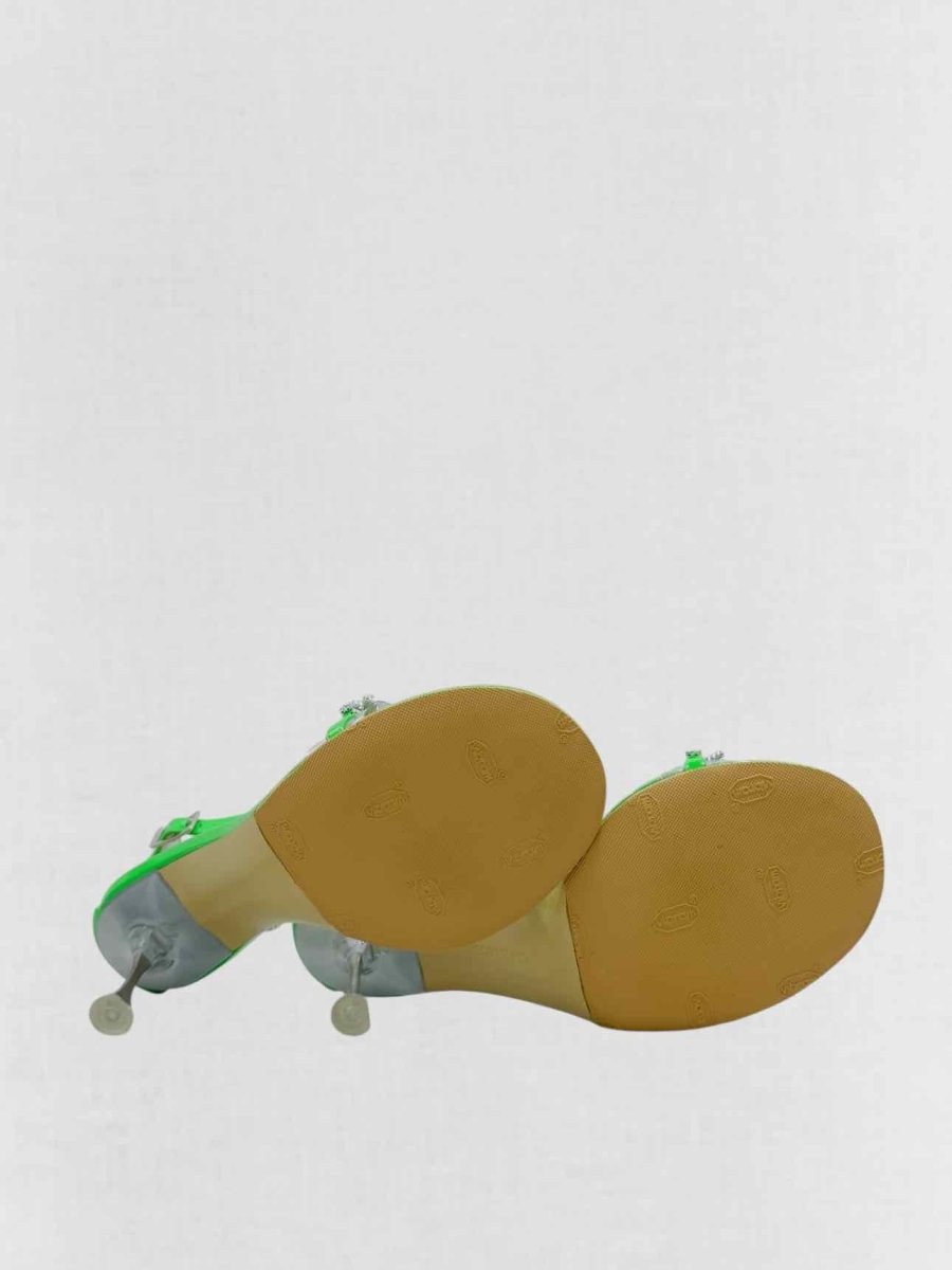 Pre - loved MACH & MACH Green Bow Size EU 38.5 Heeled Sandals at Reems Closet