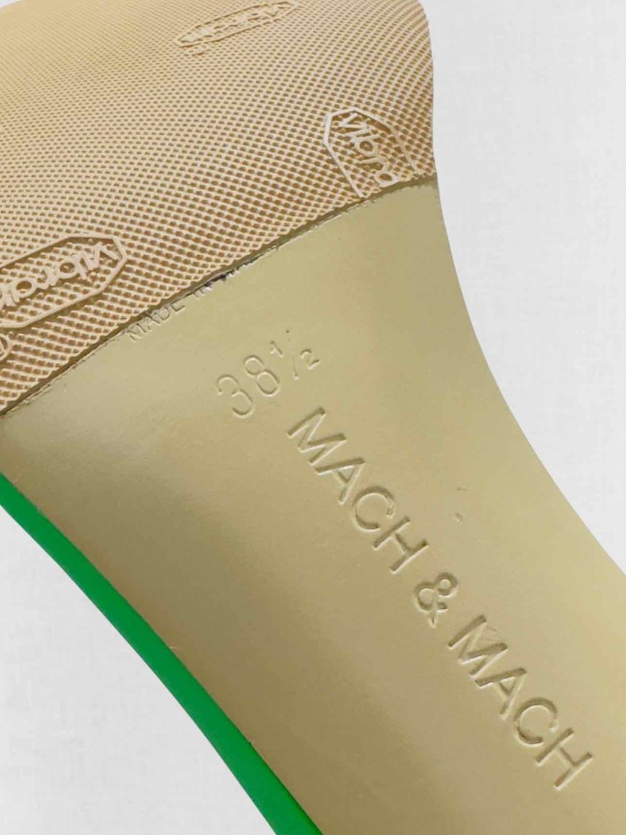 Pre - loved MACH & MACH Green Bow Size EU 38.5 Heeled Sandals at Reems Closet