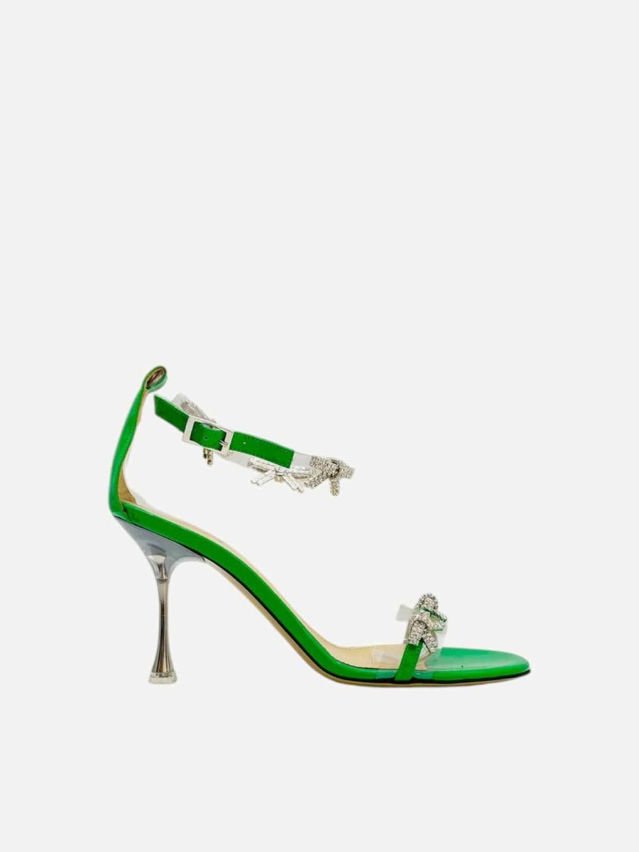 Pre - loved MACH & MACH Green Heeled Sandals 37 at Reems Closet