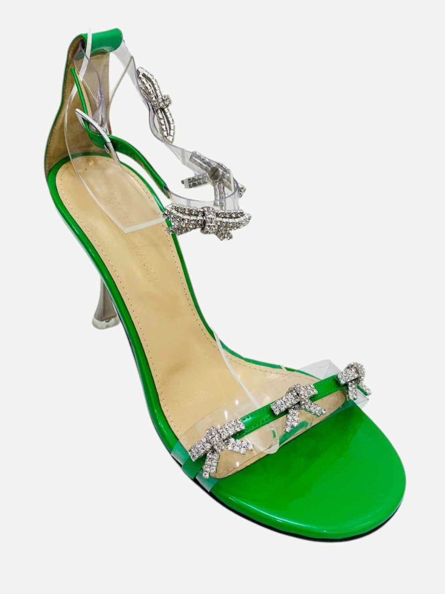 Pre - loved MACH & MACH Green Heeled Sandals 37 at Reems Closet